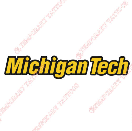 Michigan Tech Huskies Customize Temporary Tattoos Stickers NO.5061